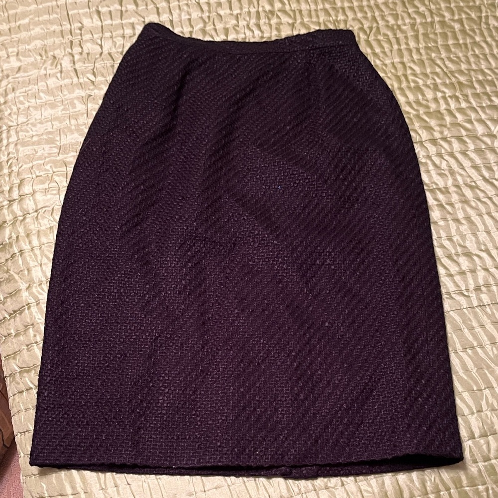 Talbots Tweed Black Pencil Skirt